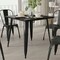 Merrick Lane Baird 31.75" Square Metal Dining Table for Indoor and Outdoor Use